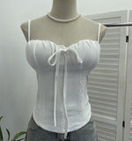 Pink Lace Splicing With Broken Flower Pad Slings Slings Back Back To Take Short Tops