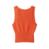 BSK&TRAF Women's 2026 Summer New Fashion Spice Girls Cross-Knitted Sleeveless Blouse 5802007