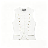 Spring New Rope Knot Buckle Temperament Knitted Vest 5536030505