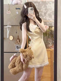 Little Scented Doll Collar Dress Women's Summer High-End Dopamine Wearing Waist Thin Rich Family Gold Skirt