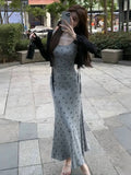 French Pure-Fant Wind-Style Bow Bow Sling Dress Sun-Screen T-Shirt Suit Women's Summer Popular Beautiful Suit This Year
