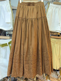 Heavy Industry Hollow Embroidery Big Swing Dress Women's Spring 2026 New High-Waist A Word Loose Fashion Skirt