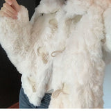New Loose Leisure Fur Coat Women's Horns Loose Short Tops In Autumn And Winter 2025