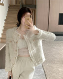 (There Is Inner) Short Coat Female Design Sense Autumn New Small Fragrant Style French Temperament Blouse