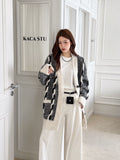 Standing Sweater Coat Women's Autumn And Winter Thicken 2025 New Design Feeling Lazy Loose Long-Sleeved Knitting Big Open Shirt