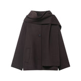Autumn New Wool-Blend Scarf Short Coat 6318275