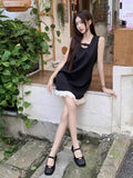 Black Sleeveless Sling Vest Faley Dress 2026 New Women's Summer Temperament Small Thin Short Skirt