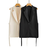 Hot Sales Spring 2025 New T-Shirt Decorated Open Fork Vest Suit Vest