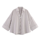 Summer New Mix-Width Wide-Sleeved Shirt 2340712300