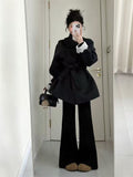 High-End Gray Hair Coat Women 2026 Autumn And Winter New Tice With Waistnut Coat Small Looks Super Good