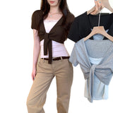 Korean Beautiful Lace Vest Strapped With Open Shirt Two Sets Of Women 2026 New Summer Exquisite Design Feel
