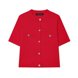 2025 Short-Sleeved Women's Knitted Fashion Autumn Multi-Colored Top