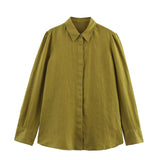 New Summer Solid Shirt 4786090 Wide-Legged Trousers 4786091