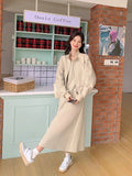 Qaqi Waistcoat Long Dress Fashion Set Spring And Autumn Women 2026 New Korean Version Of Thin Super-Looking Jacket Two Sets