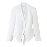 BSK&TRAF Women's Summer 2026 New Fashion Single-Breasted Chest-Blowed Long Sleeve Suit Jacket
