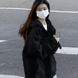 Ins Super Fire Jacket Women Autumn And Winter Oversize Hooded Thin Coat Korean Version Of The Loose Lazy Shirt Top