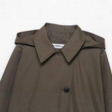 Autumn New Waterproof Collar Hooded Loose Wind Coat 0548242