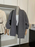 Korean Atmosphere Scarf Knitted Shirt Coat Women's New Lazy Style Thin Sweater
