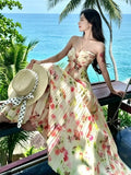 French Holiday Dress Island Beautiful Beach Dress Sanya Seaside Ootd Wearing Dingdal Dress Beach Dress