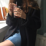 Mao's Coat Female Autumn Students In The Long-Term Cotton Small Loose Wind Coat Blazer Blazer Thin