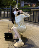 Pit-Knitted Dress With Coat Women's Autumn And Winter Small In The Long Over-Knee Skirt Skirt