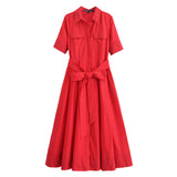 BSK&TRAF Women's Clothing 2025 Summer New Set Of Slim Leisure Silk Dress 2640360