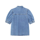 Street Wind Bow With Denim Shirt 6164169 Cowboy Cloak Skirt 6164157 Set