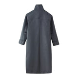 New Chimney Collar In Autumn Loose Long Coat Coat