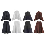 2025 New Women's Fashion Style Elegant Dot Shirt Skirt 5289161
