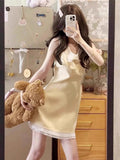 Little Scented Doll Collar Dress Women's Summer High-End Dopamine Wearing Waist Thin Rich Family Gold Skirt