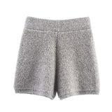 BSK&TRAF Women's Autumn 2025 New Towel Knitted Half-Zip Hooded Vest Shorts Set