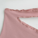 Spice Girls Pink Shoulder Bra Vest Inside And Outside Wearing Sexy Elasticity Pure Lust Umbilling Slings
