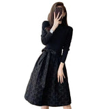 Black Hepburn Dress High-End Women Spring Autumn 2026 New Temperament High-End Waist Thin Black Dress