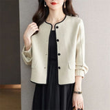 2025 French Small Fragrant Coat Women's Spring And Autumn New Casual Lady Temperament Casual Set Short Top