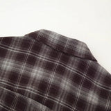 Autumn New Loose Collar Long-Sleeved Plaid Fashion Shirt