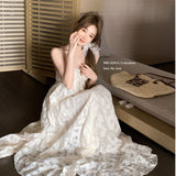 Seaside Holiday Wind And Wind Hanging Neck Dress Beach Dress Early Spring With Chest Cushion A Skirt Pure Desire To Hollow Long Dress
