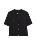 Women's Short-Sleeved Knitted Knitted Knitted Miniskirt