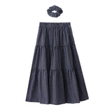 New Korean Retro Languized Languize A-Character Cake Skirt Half-Dress Girl With Tight Waist