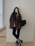 Korean Collar Collar Lattice Splicing Cotton Jacket Women Autumn And Winter New High-End Temperament Relaxed Leisure Thick Cotton Clothes