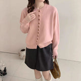 Autumn And Winter New Small Fragrant Wind Collar Showing Thin Soft Long Sleeve Top Casual Set Loose Multi-Buckle Knitting Top Tide