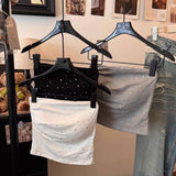 Pure Hot Diamond Smear Sling Sling Sling Vest Women Summer New Sexy Slimming Inside And Outside Wearing A Small Top