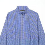 Summer New Long-Sleeved High-Collar Plaid Shirt 7484059