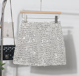 Slide Dress Skirt Girl Babes A Small Silver Shiny Light Short Skirt 8258