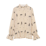 Early Spring New Beads Translucent Shirt 9119967330