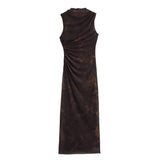 2025 Autumn New Dress Women's Breast Positioning Printing Slimming Leisure 9601541