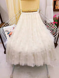 Butterfly Planted Velvet Fairy Net Yarn Half Skirt Dress Dress Women Autumn And Winter Splicing Big Swing 100 Fold Skirts In The Long A-Word Dress