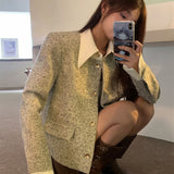 Small Fragrant Breeze Jacket Spring And Autumn POLO Collar 2025 New Short Coat Short Temperament Coarse Flowers On The Top