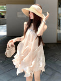 French-Style Fascress Sweet Dress Female Princess Out Summer Small Man Wearing Temperament Beautiful Slings Small Skirt