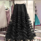 Explosion Design Sense High-End Mesh Heavy Industry Super Swing Dress Thin Croake Gorgeous Cake Skirt