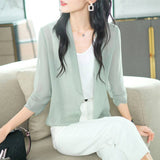 Chiffon Shawl Coat Women 2025 Summer New Gas Thin Loose Cardigan Top With A Short Sunscreen